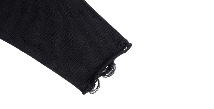 1807 3D Logo Embroidered Distressed Knit Sweater | Face 3 Face