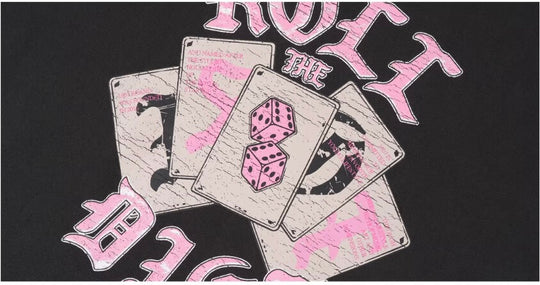 1807 ROLLTHEDICE Vintage Printed Whisker Effect Long Sleeve Tee | Face 3 Face