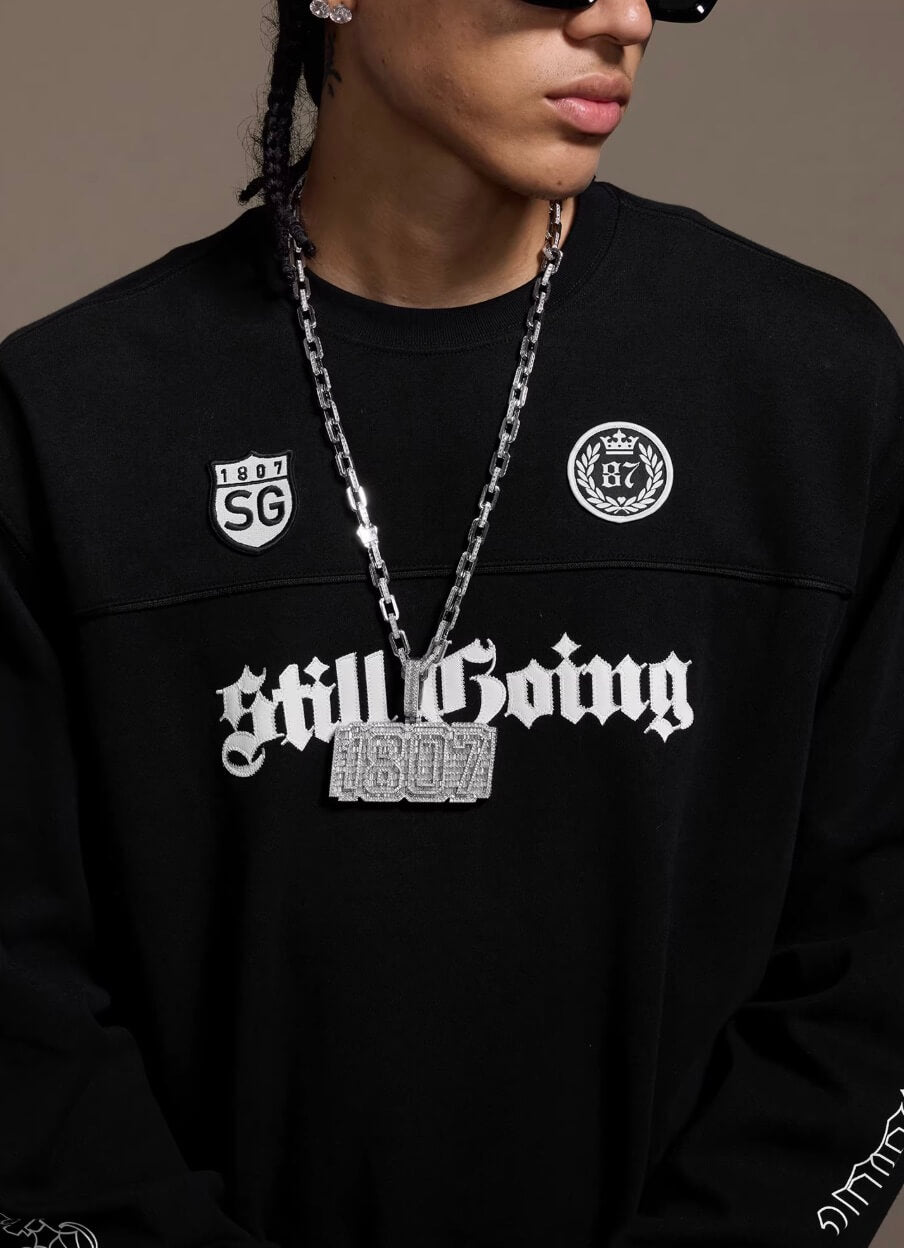 1807 Gothic Leather Patched Hockey Jersey Tee | Face 3 Face