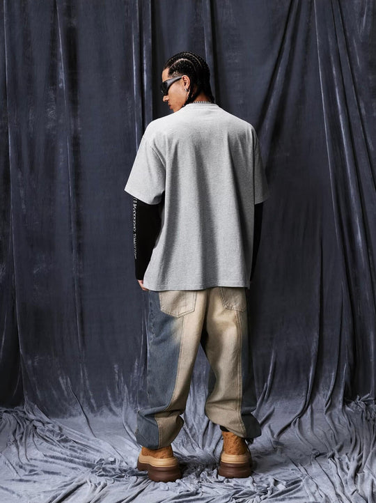 1807 STILLGOING Vintage Printed Layered Long Sleeve Tee | Face 3 Face