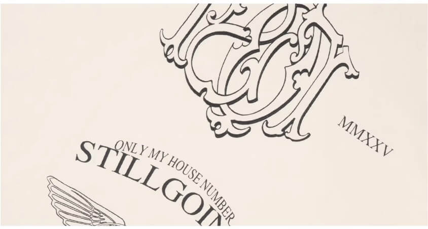 1807 Stamped Printed Distressed Long Sleeve Tee | Face 3 Face