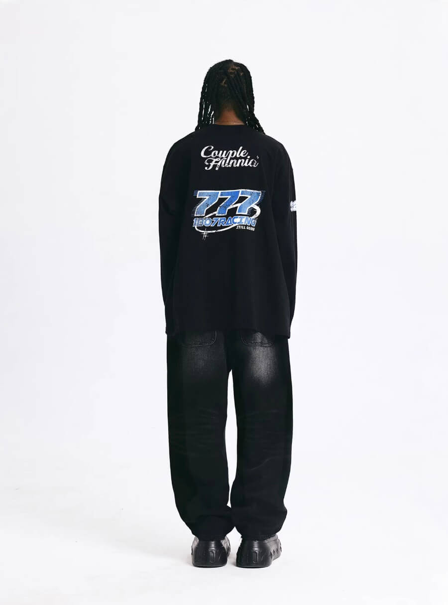 1807 × CH Dragon Head Vintage Printed Long Sleeve Tee | Face 3 Face