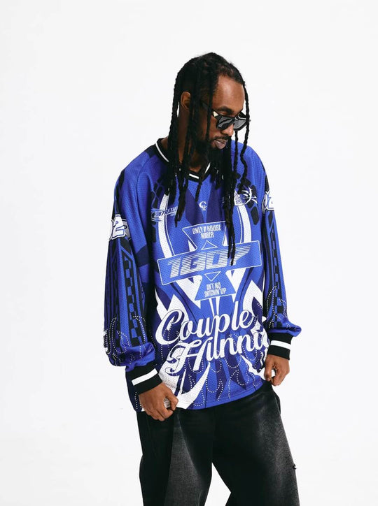 1807 × CH Dragon Head Rhinestone Hockey Jersey | Face 3 Face