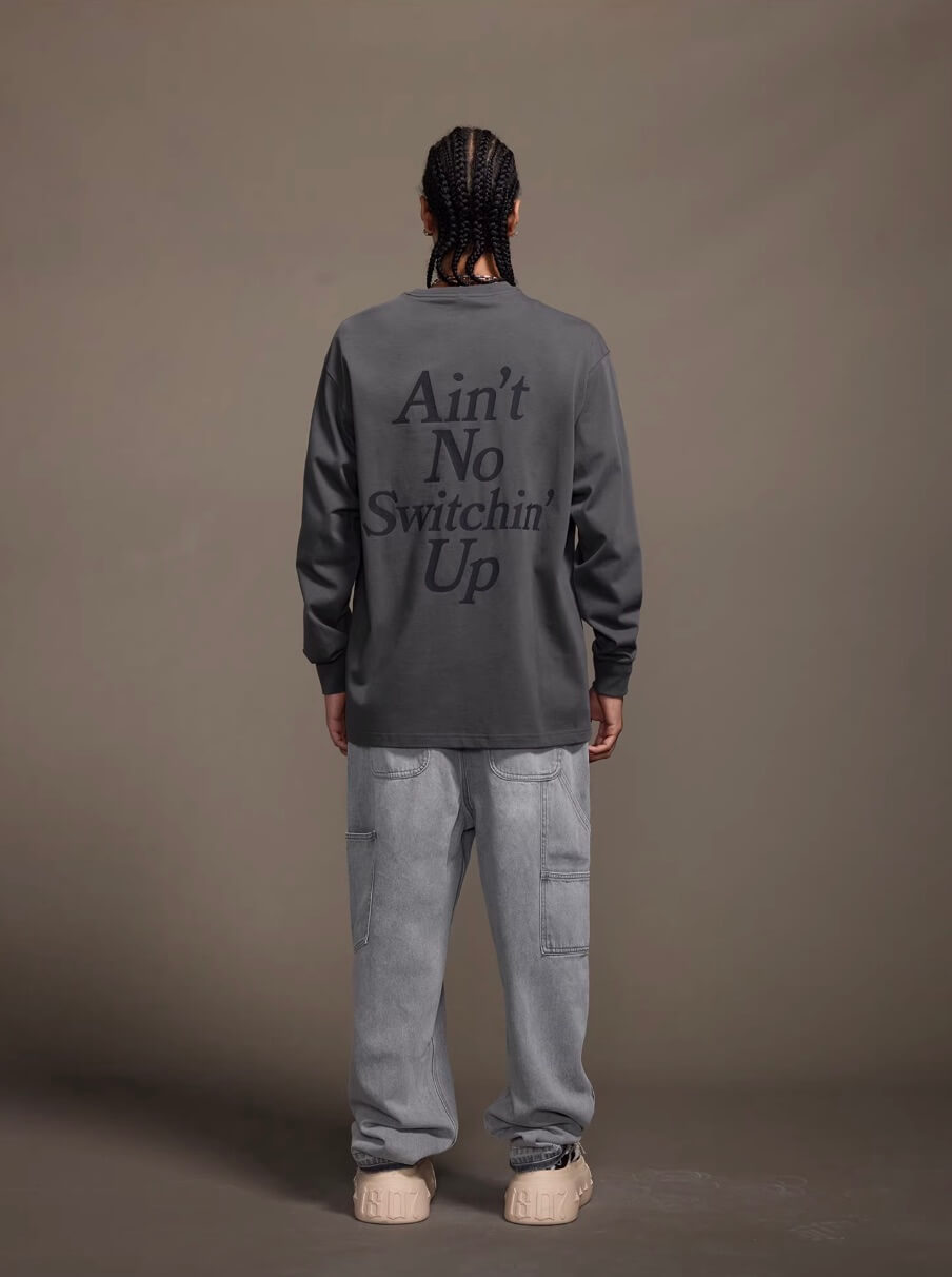 1807 STILLGOING Crackle Print Long Sleeve Tee | Face 3 Face