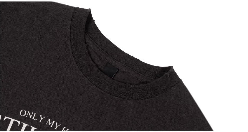 1807 Pegasus Stamped Distressed Long Sleeve Tee | Face 3 Face