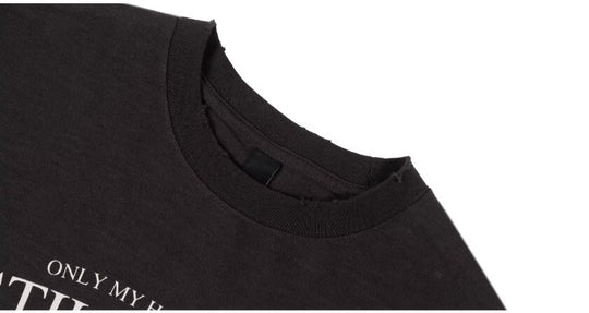 1807 Pegasus Stamped Distressed Long Sleeve Tee | Face 3 Face