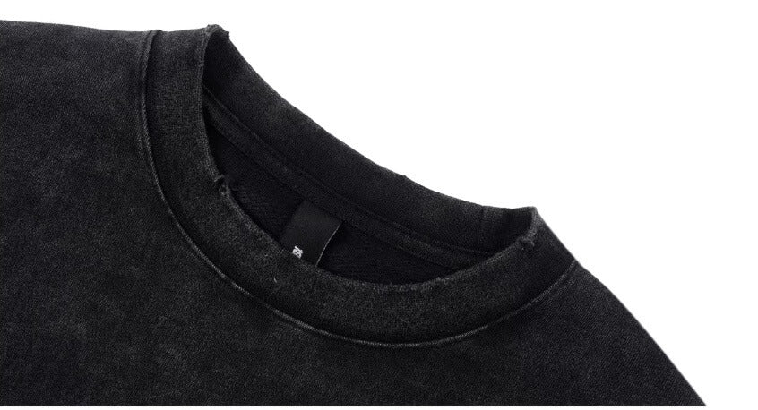 1807 Pegasus Embroidered Patch Distressed Long Sleeve Tee | Face 3 Face