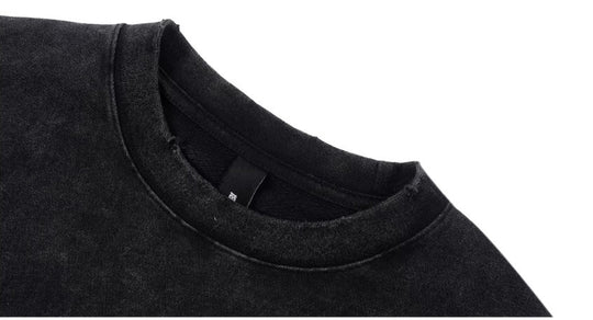 1807 Pegasus Embroidered Patch Distressed Long Sleeve Tee | Face 3 Face