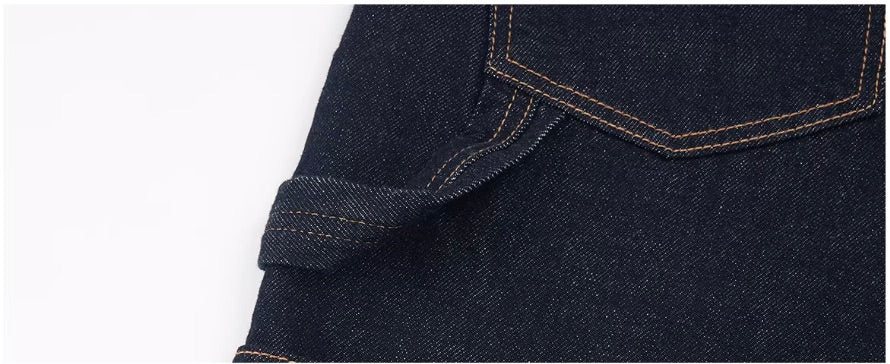 F3F Select Stitch Lines Dark Blue Double Knee Jeans | Face 3 Face