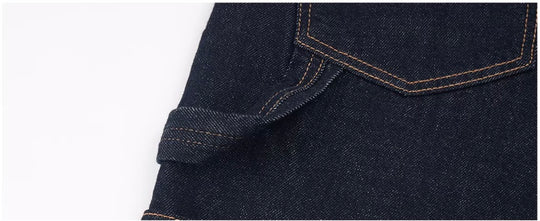 F3F Select Stitch Lines Dark Blue Double Knee Jeans | Face 3 Face