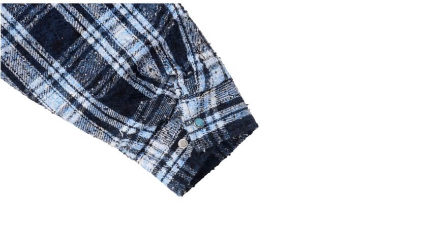 1807 Vintage Plaid 3D Patch Quilted Long Sleeve Shirt | Face 3 Face