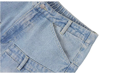 1807 Double Waist Deconstructed Washed Corduroy Jeans | Face 3 Face