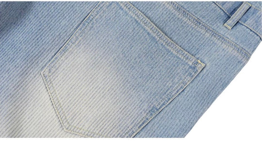 1807 Double Waist Deconstructed Washed Corduroy Jeans | Face 3 Face