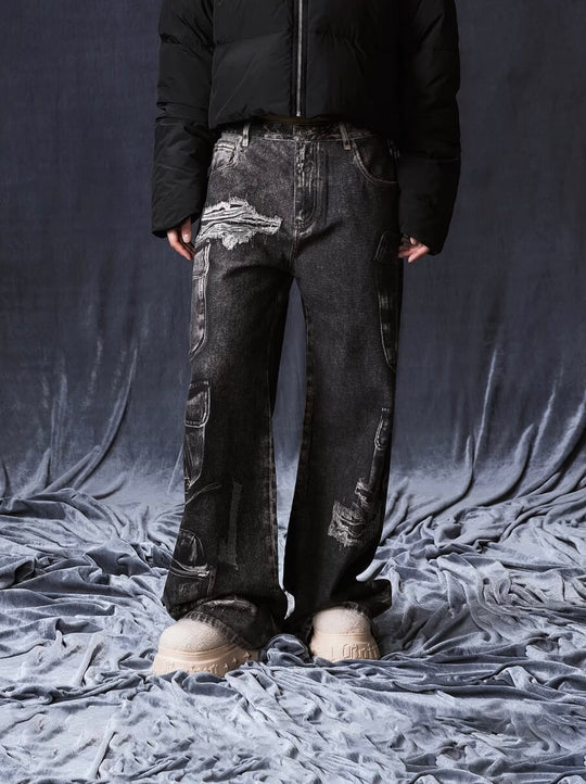 1807 Multi Pocket Digital Print Pants | Face 3 Face