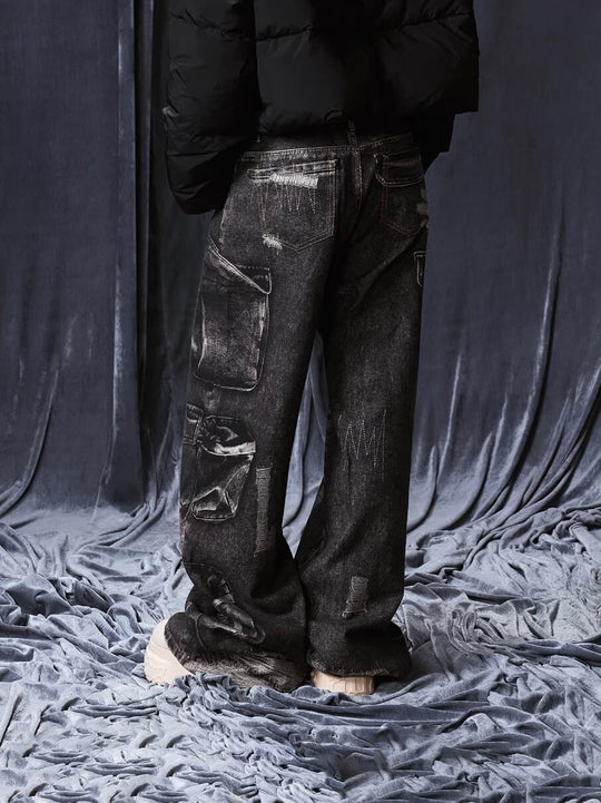 1807 Multi Pocket Digital Print Pants | Face 3 Face