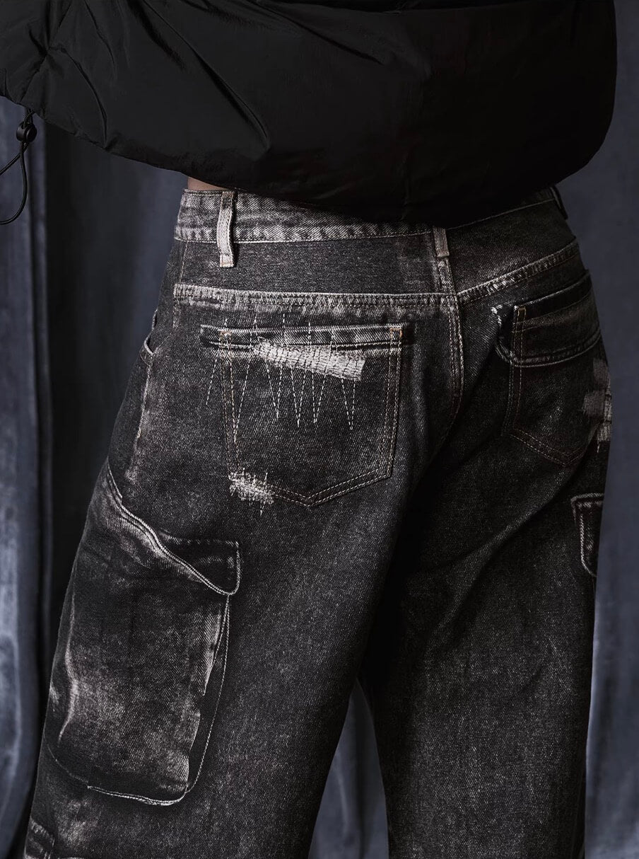 1807 Multi Pocket Digital Print Pants | Face 3 Face