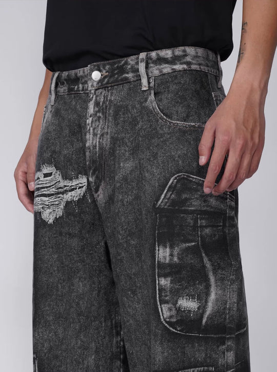 1807 Multi Pocket Digital Print Pants | Face 3 Face
