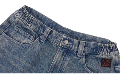 1807 Racing Structured Washed Baggy Jeans | Face 3 Face