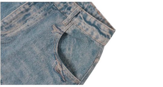 1807 Digital Denim Print Baggy Jeans | Face 3 Face