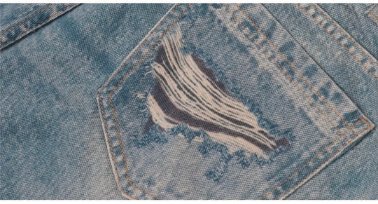 1807 Digital Denim Print Baggy Jeans | Face 3 Face