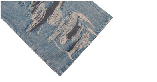 1807 Digital Denim Print Baggy Jeans | Face 3 Face