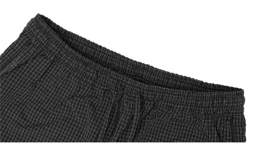 1807 Textured Plaid Wide Track Pants | Face 3 Face