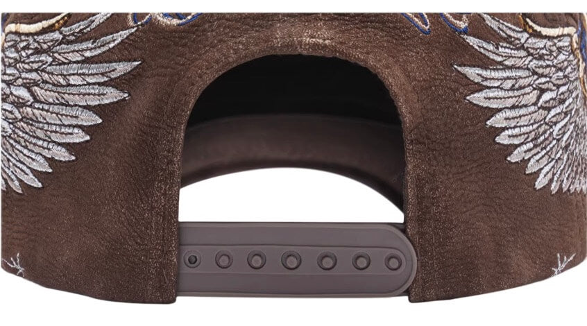 1807 Pegasus 3D Embroidered Flocked PU Leather Dad Hat | Face 3 Face