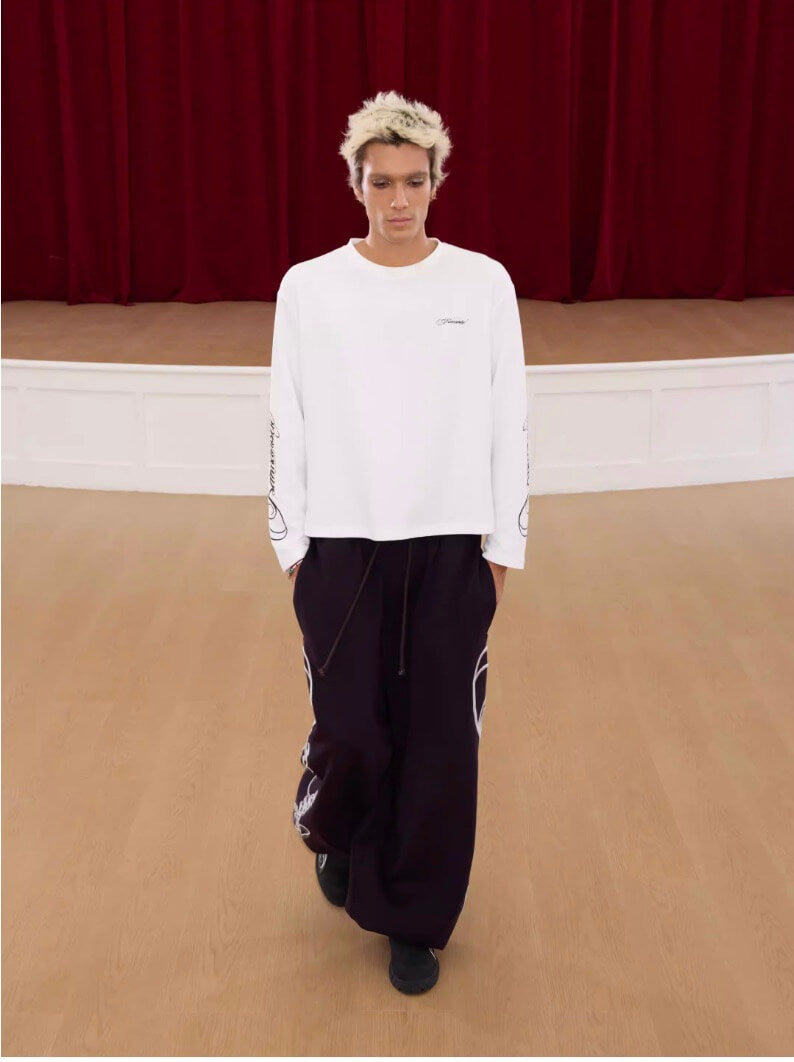 KARMANISTIC Printed Waffle Long Sleeve Tee | Face 3 Face