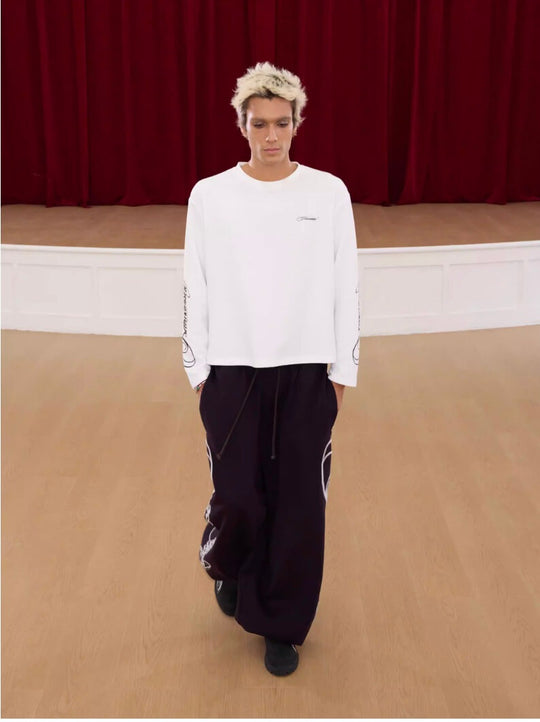 KARMANISTIC Printed Waffle Long Sleeve Tee | Face 3 Face