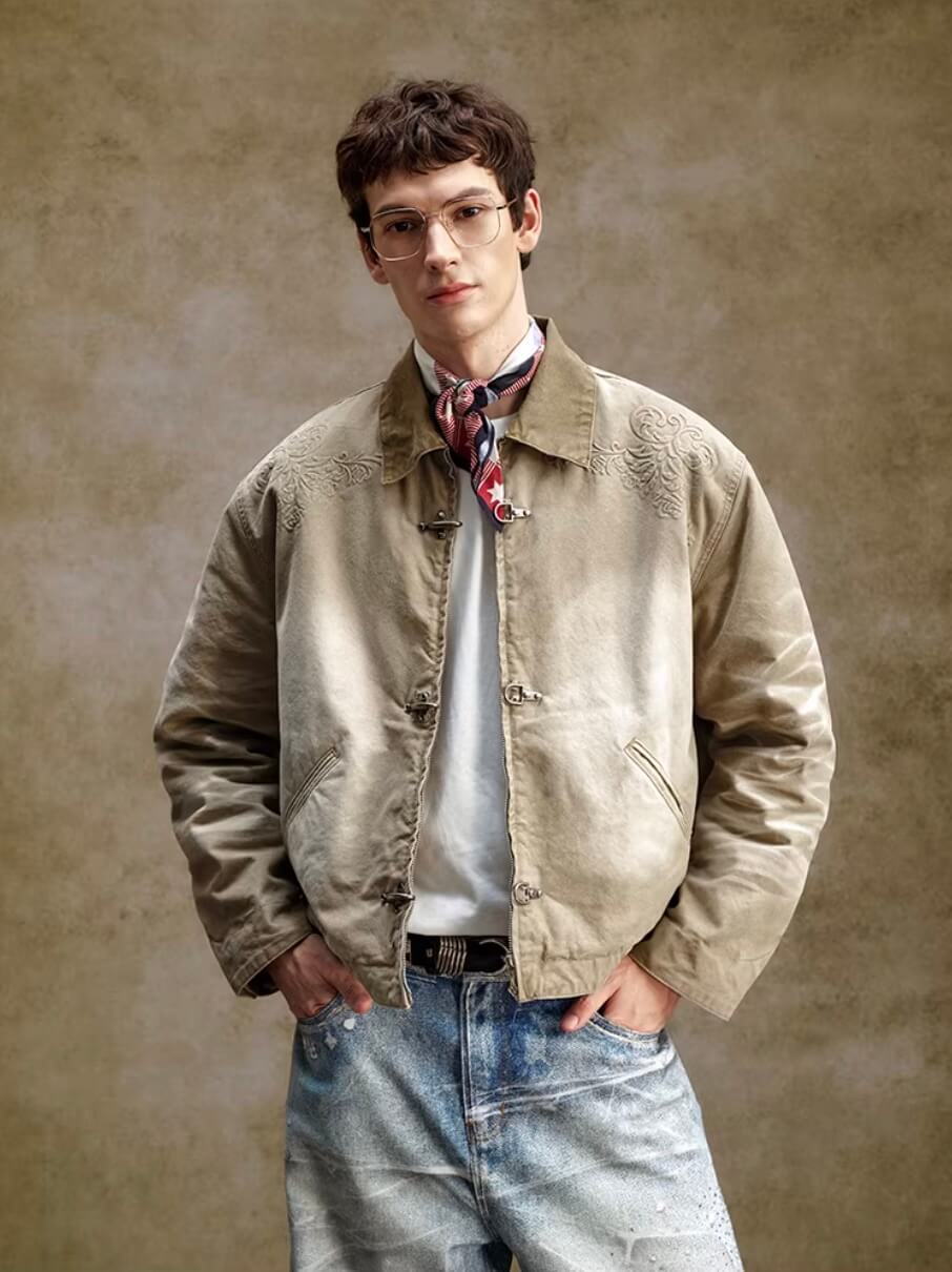 YADcrew Washed Detroit Work Jacket | Face 3 Face