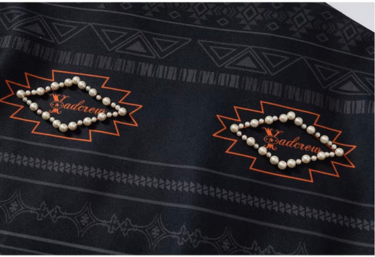 YADcrew Pearl Studded Ethnic Varsity Jacket | Face 3 Face