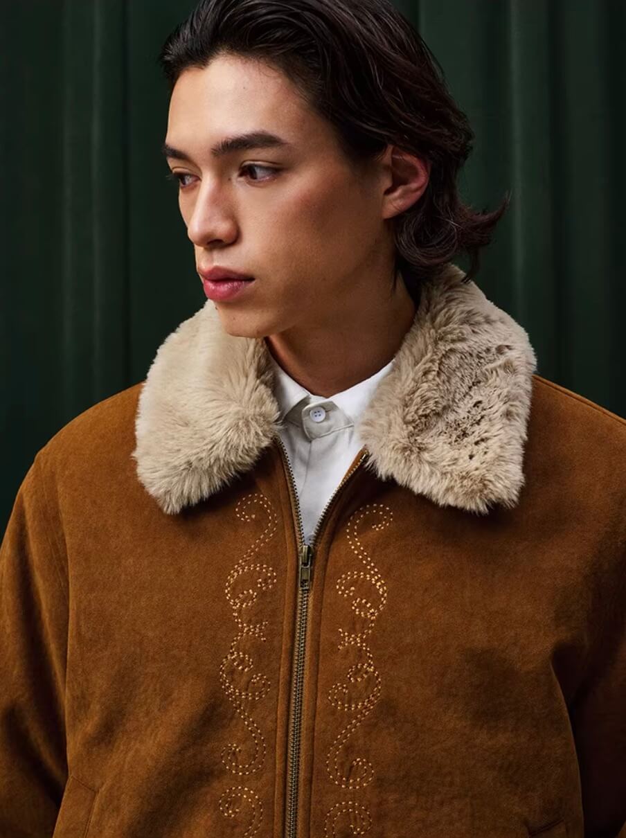 YADcrew Fur Collar Fleece Lined Bomber Jacket | Face 3 Face