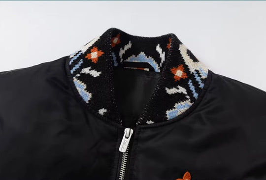 YADcrew x MEDM Ethnic Ribbed MA-1 Bomber Jacket | Face 3 Face