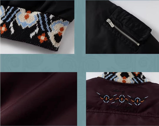 YADcrew x MEDM Ethnic Ribbed MA-1 Bomber Jacket | Face 3 Face