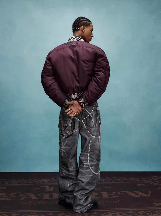 YADcrew x MEDM Ethnic Ribbed MA-1 Bomber Jacket | Face 3 Face