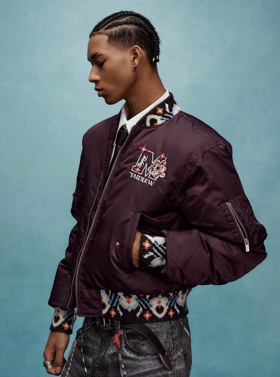 YADcrew x MEDM Ethnic Ribbed MA-1 Bomber Jacket | Face 3 Face