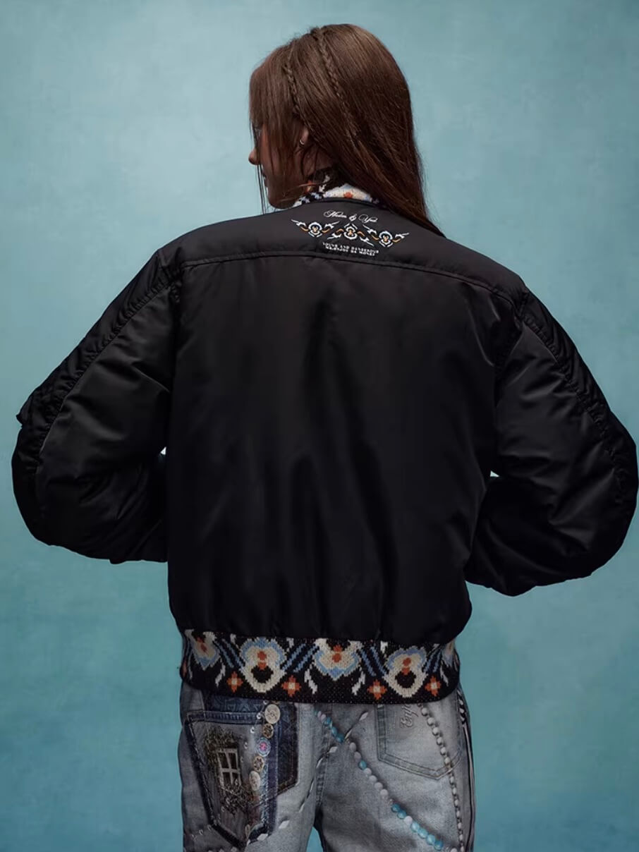 YADcrew x MEDM Ethnic Ribbed MA-1 Bomber Jacket | Face 3 Face