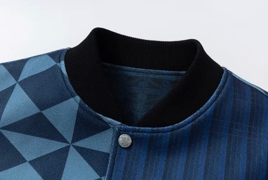 YADcrew x MEDM Patchwork Ethnic Pattern Varsity Jacket | Face 3 Face