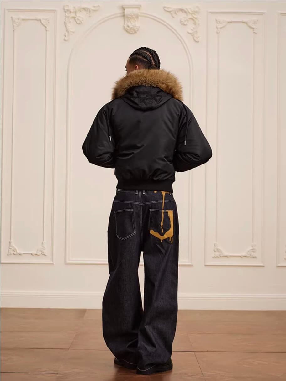 YADcrew Faux Fur Hood N-2B Bomber Jacket | Face 3 Face