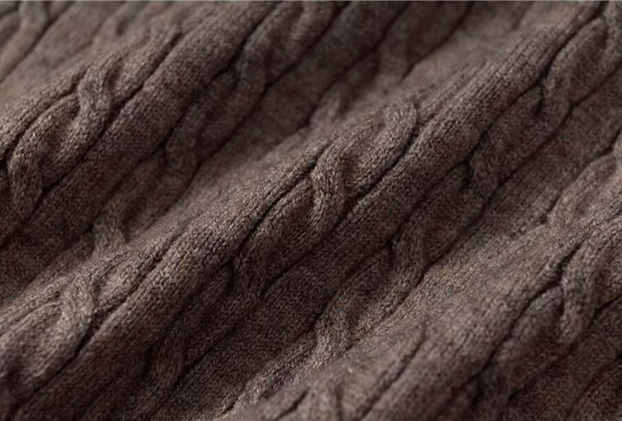 YADcrew Cable Knit Crew Neck Cardigan | Face 3 Face