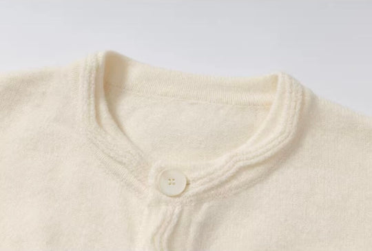 YADcrew Pearl Embellished Jacquard Knit Crew Neck Cardigan | Face 3 Face