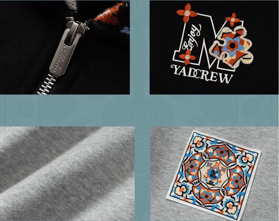 YADcrew x MEDM Ethnic Ribbed Zip Up Hoodie | Face 3 Face