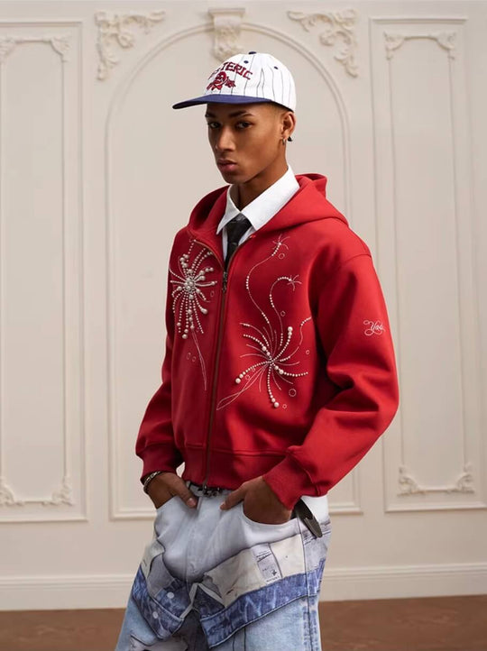 YADcrew Fireworks Pearl Zip Up Hoodie | Face 3 Face