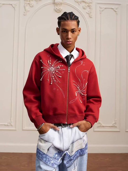 YADcrew Fireworks Pearl Zip Up Hoodie | Face 3 Face