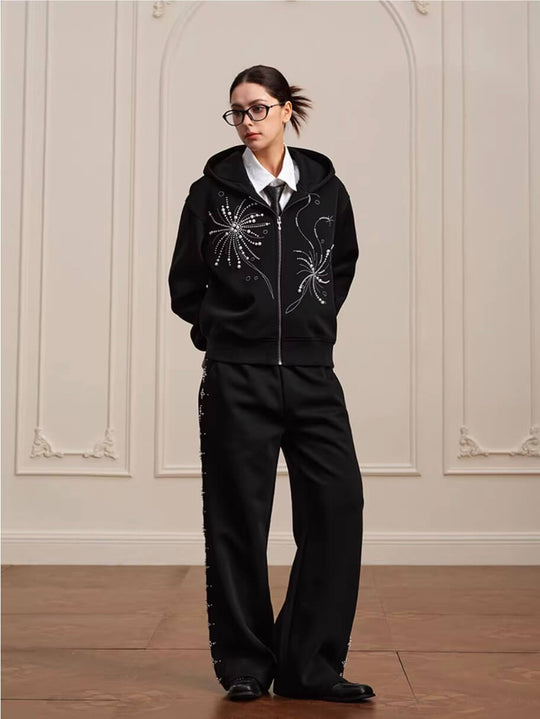 YADcrew Fireworks Pearl Zip Up Hoodie | Face 3 Face