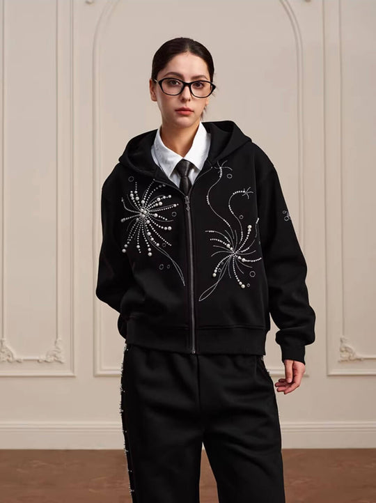 YADcrew Fireworks Pearl Zip Up Hoodie | Face 3 Face