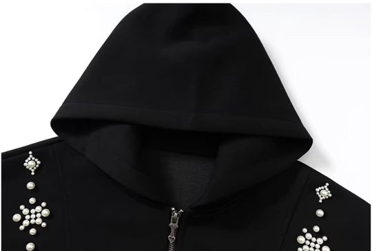 YADcrew Star Track Pearl Zip Up Hoodie | Face 3 Face