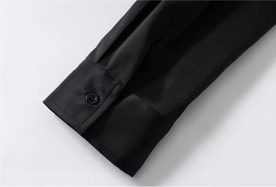 YADcrew Embroidered Lapel Button Up Long Sleeve Shirt | Face 3 Face