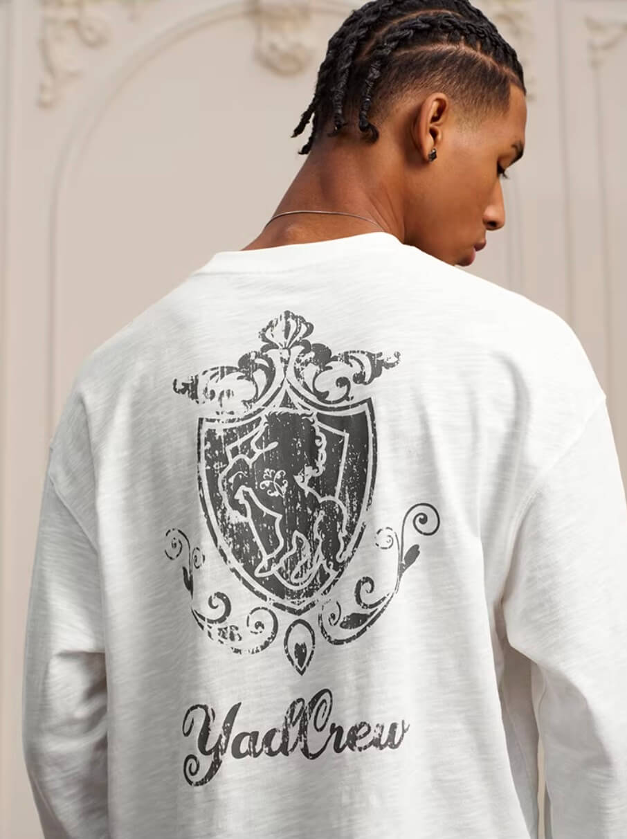YADcrew Horse Vintage Print Long Sleeve Tee | Face 3 Face