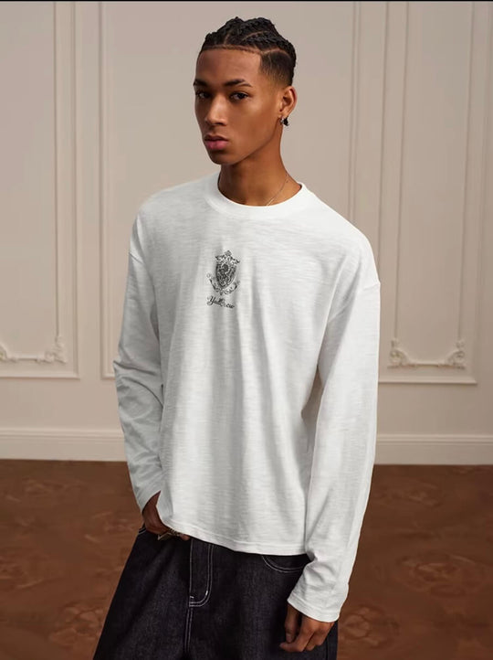 YADcrew Horse Vintage Print Long Sleeve Tee | Face 3 Face